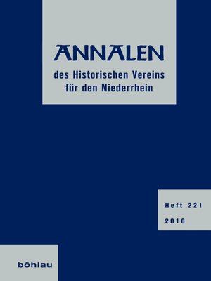 cover image of Annalen des Historischen Vereins für den Niederrhein